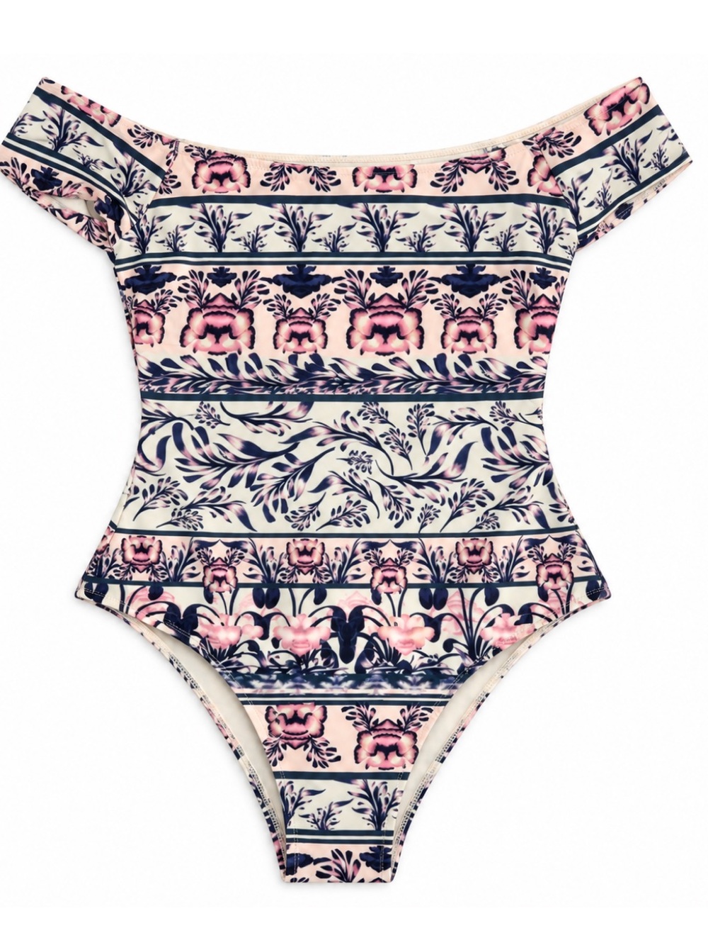 MINKPINK Mozambique Floral Off-Shoulder One-Piece Swimsuit Size Medium, NWT